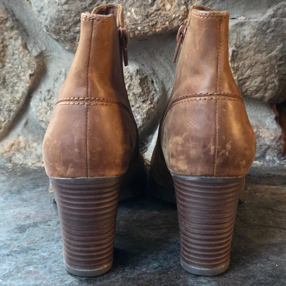 NWOT Verona Trish Brown Leather Boots Size 8.5 - Picture 13 of 14